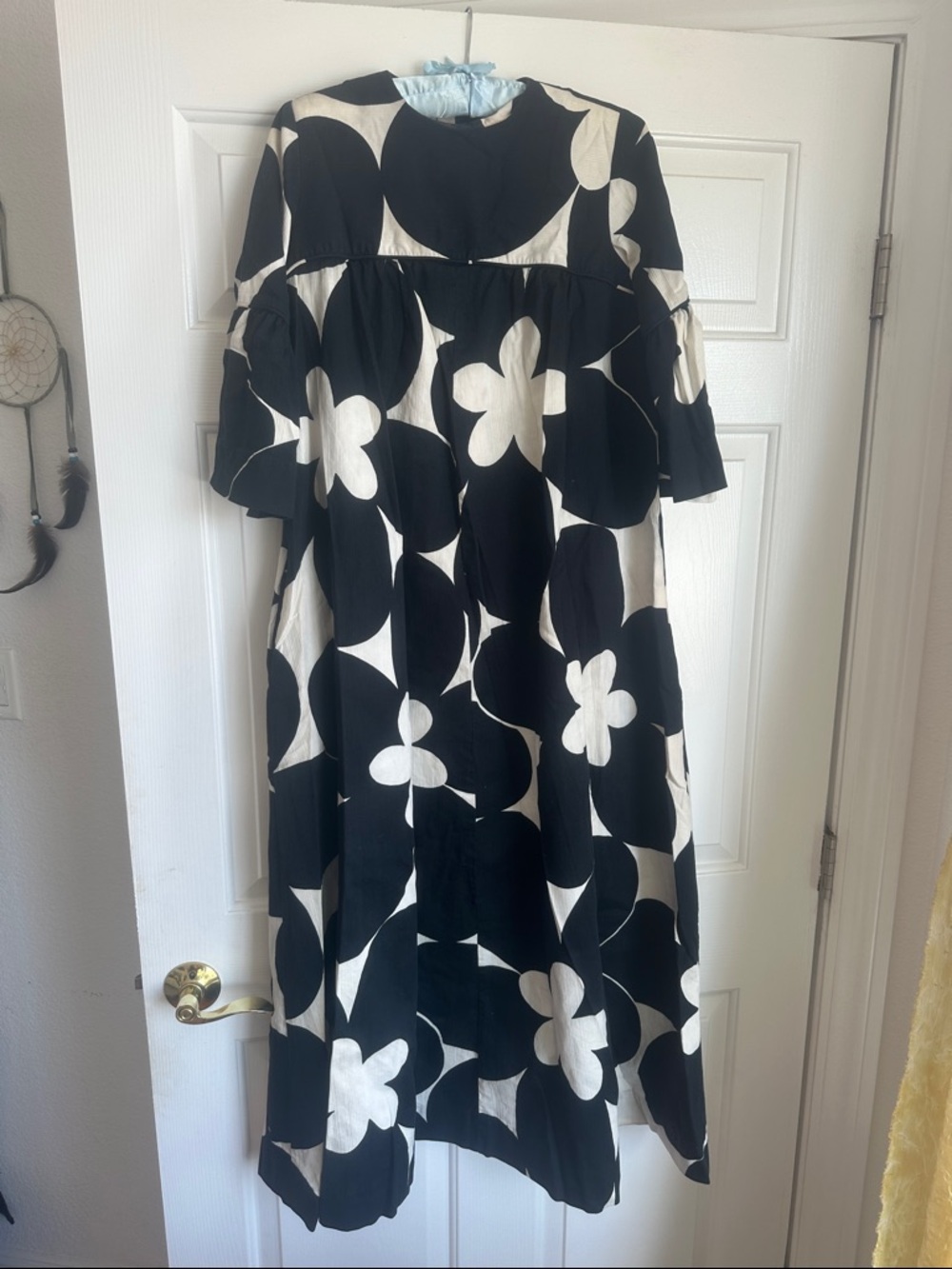 Vintage Malia Honolulu Maxi Dress | Bold Mod Floral | Bell Sleeves | 1960s–70s